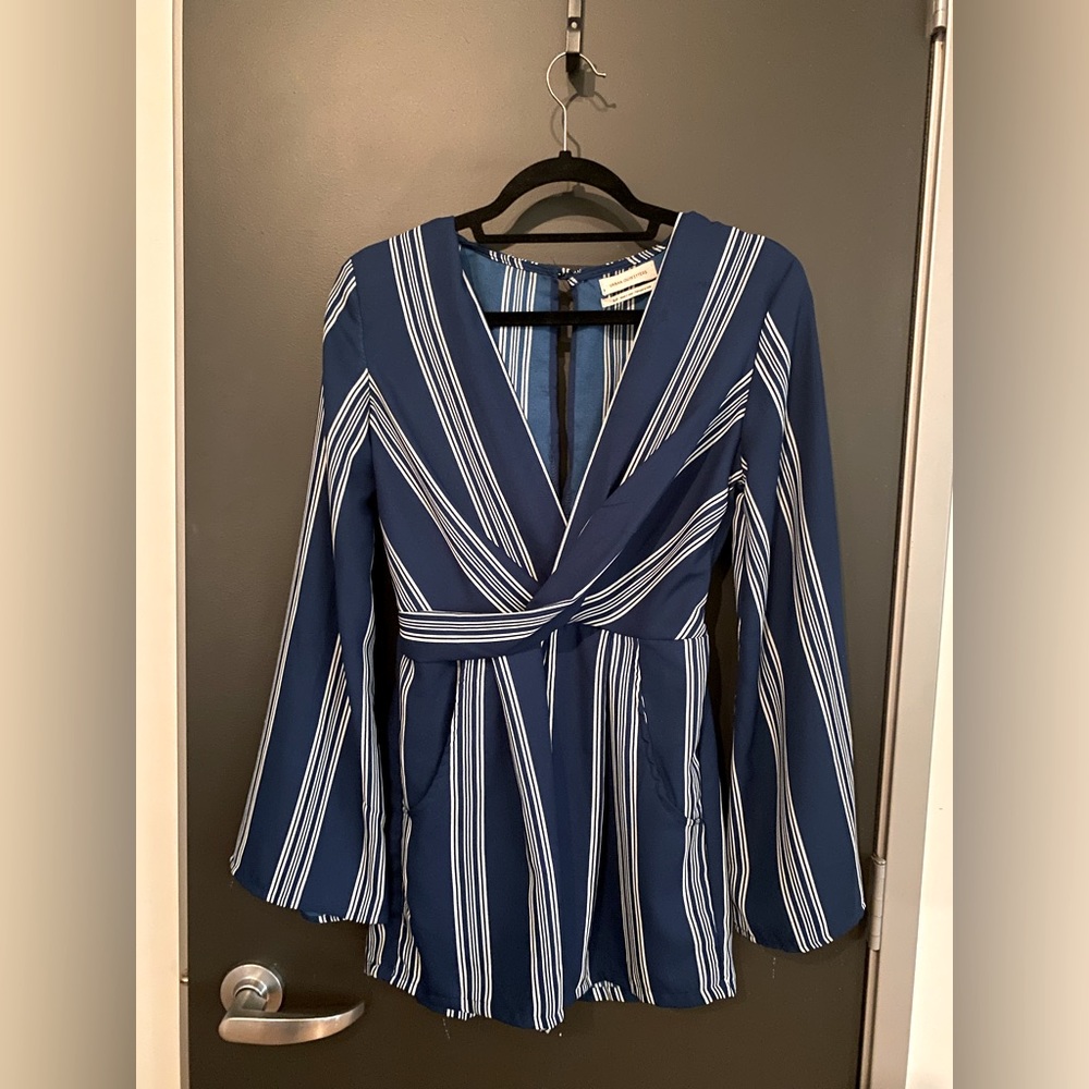 Urban Outfitters long sleeve shorts romper with pockets